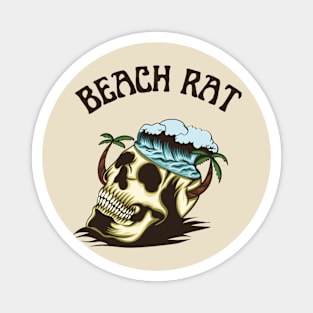 beach rat skull design Magnet